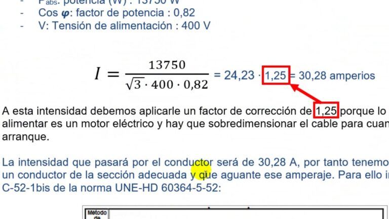 Fórmula infalible para calcular la sección del cable en motores trifásicos